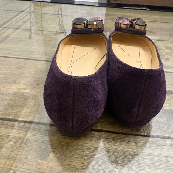 Kate Spade Dark Purple Embellished Flats - Picture 5 of 7
